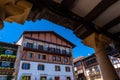 Houses from Fuenterrabia to Hondarribia in the old town, Gipuzkoa Royalty Free Stock Photo