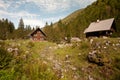 Houses in Gosaukamm range Royalty Free Stock Photo