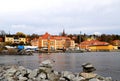 Houses and harbour at Skansen Stockholm