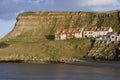 Houses on the headland in Whitby - North Yorkshire - England