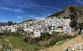 Houses of the heavenly town of Chefchaouen in Morocco