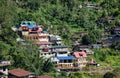 Houses on the hill in Ifugao, Philippines Royalty Free Stock Photo