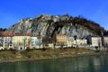 Houses on a hill and river , Grenoble, France