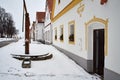 Houses in the Holasovice village in Czech Republic, registered as UNESCO world heritage site Royalty Free Stock Photo