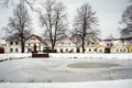 Houses in the Holasovice village in Czechia, registered as UNESCO world heritage site Royalty Free Stock Photo