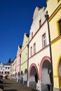 Houses at Husovo namesti in Nove Mesto nad Metuji, Czechia Royalty Free Stock Photo