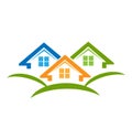 Houses real estate vector logo Royalty Free Stock Photo