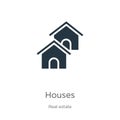 Houses icon vector. Trendy flat houses icon from real estate collection isolated on white background. Vector illustration can be Royalty Free Stock Photo