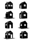 Houses icons set. Real estate