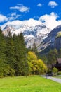 Kandersteg panorama, snow mountains, Switzerland Royalty Free Stock Photo