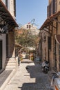 Houses of the locals and narrow streets in the city. Royalty Free Stock Photo