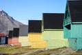 Houses in Longyearbyen Royalty Free Stock Photo