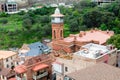 houses and minaret of Tbilisi central mosque Royalty Free Stock Photo