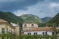 Houses from the Minori and Maiori Beach, Amalfi Coast, Campania, Italy