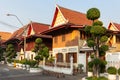 Houses of the monks of the Wat Chanasongkhram Ratchaworamahawihan, Bangkok, Thailand, Asia