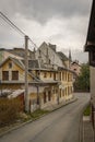 Houses in Moravia cloudy day in Vitkov CZ 03 09 2024