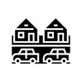 houses motel glyph icon vector illustration