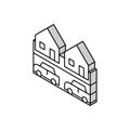 houses motel isometric icon vector illustration