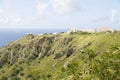 houses mountain Caribbean Sea Saba Dutch N Royalty Free Stock Photo