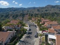 Houses and Mountains Along a Wildland-Urban Interface