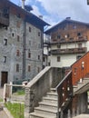 Houses in the mountains Royalty Free Stock Photo