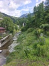 Houses in the mountains Royalty Free Stock Photo