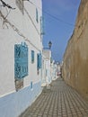 Houses in narrow streets in Suss, Tunis Royalty Free Stock Photo