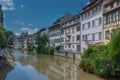 Houses near Ill river in Strasbourg Royalty Free Stock Photo