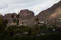 Houses Nestled Below the Mountains in Phoenix Royalty Free Stock Photo