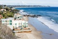 Houses by ocean in Malibu california Royalty Free Stock Photo
