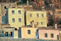 Houses of the old quarter of Monemvassia, Greece, at dawn