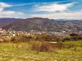 Houses on the outskirts of the city. The foothills of the Black Sea coast of the Caucasus. Royalty Free Stock Photo