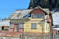 Houses painted like easter eggs, in the village Ciocanesti, county Suceava, Romania