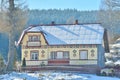 Houses painted like easter eggs, in the village Ciocanesti, county Suceava, Roumania