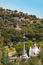 Houses in Park Guell by Antoni Gaudi Royalty Free Stock Photo