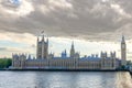 Houses of Parliament and Big Ben in London at sunset Royalty Free Stock Photo