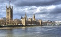 Houses of Parliament and big ben with Thames river Royalty Free Stock Photo