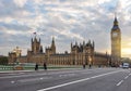 Houses of Parliament with Big Ben tower from Westminster bridge, London, UK Royalty Free Stock Photo