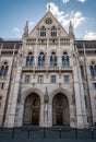 Houses of Parliament facade, Budapest, Hungary. Royalty Free Stock Photo