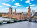 Houses of Parliament Westminster palace and Big Ben tower, London, UK Royalty Free Stock Photo