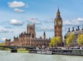 Houses of Parliament Westminster palace and Big Ben tower, London, UK