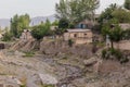 Houses of Penjikent town, Tajikist Royalty Free Stock Photo