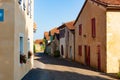 Houses of Pimbo, small town along the Le Puy Route Royalty Free Stock Photo