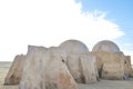 Chott el Jerid, Sahara desert, Nefta, TUNISIA - February 04, 2009: The houses from planet Tatouine - Star Wars film set.