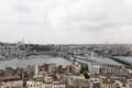 Houses and public buildings densely cover an area of Istanbul, Turkey Royalty Free Stock Photo