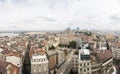 Houses and public buildings densely cover an area of Istanbul, Turkey Royalty Free Stock Photo