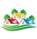 Houses real estate image logo vector design