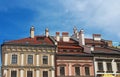 Houses with red roofs in Lviv, Ukraine Royalty Free Stock Photo
