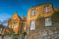 Houses reflected in canal water Royalty Free Stock Photo