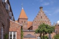 Houses in Ribe town, Denmark Royalty Free Stock Photo